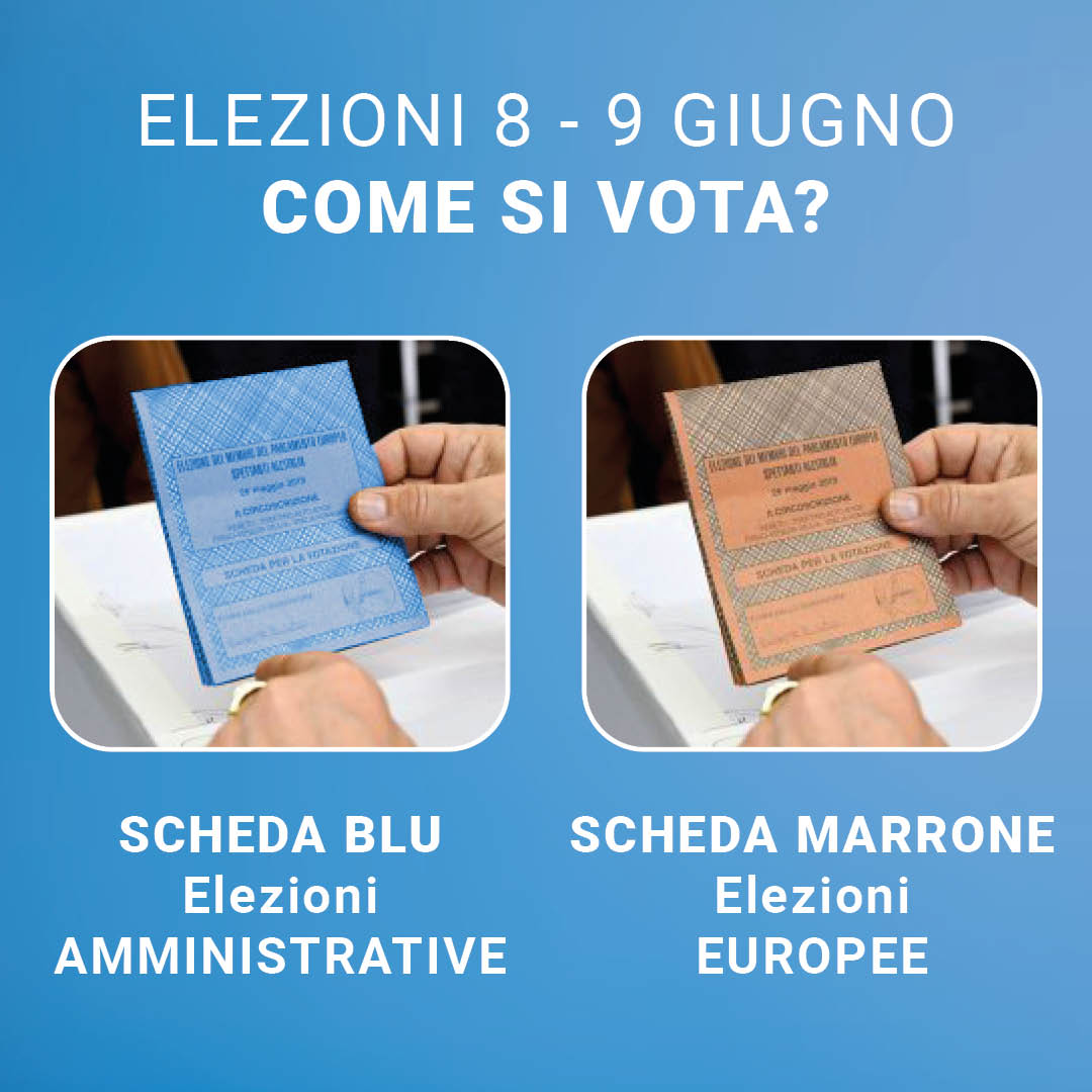 Featured image for “GUIDA AL VOTO PER LE ELEZIONI AMMINISTRATIVE ED EUROPEE DELL’8 E 9 GIUGNO 2024”