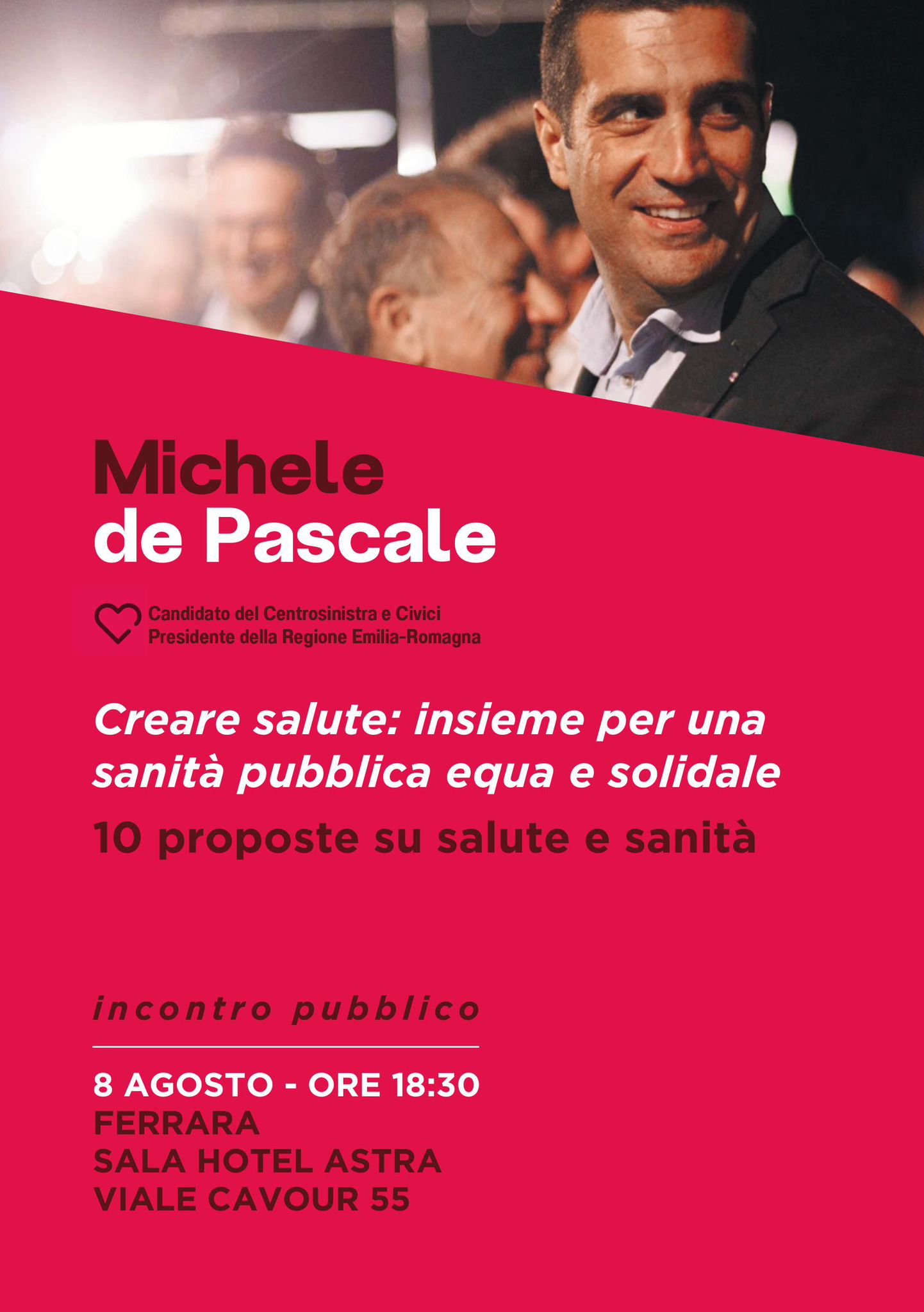 Featured image for “Sanità: il candidato alla Presidenza della Regione Emilia-Romagna Michele de Pascale a Ferrara giovedì 8 agosto 2024”